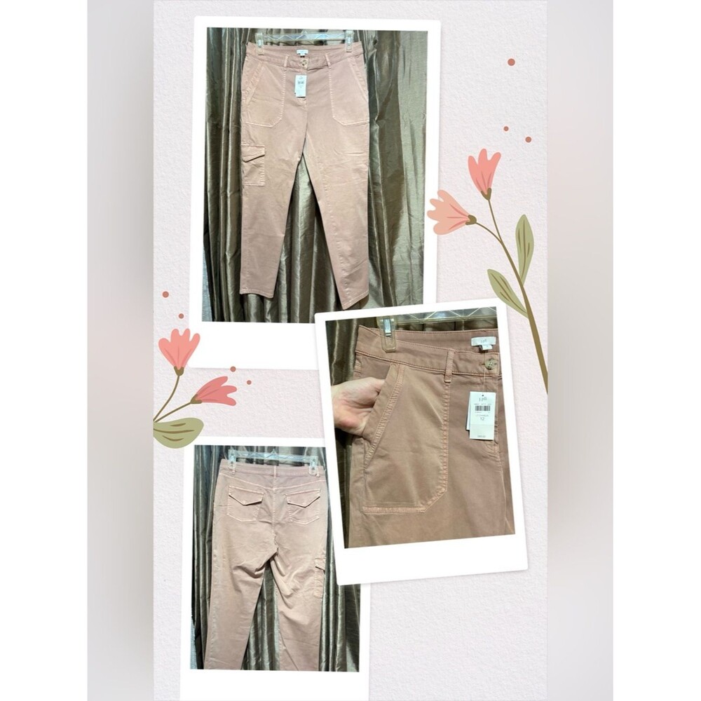 J. Jill Light Chablis Straight-Leg Utility Pants #1955